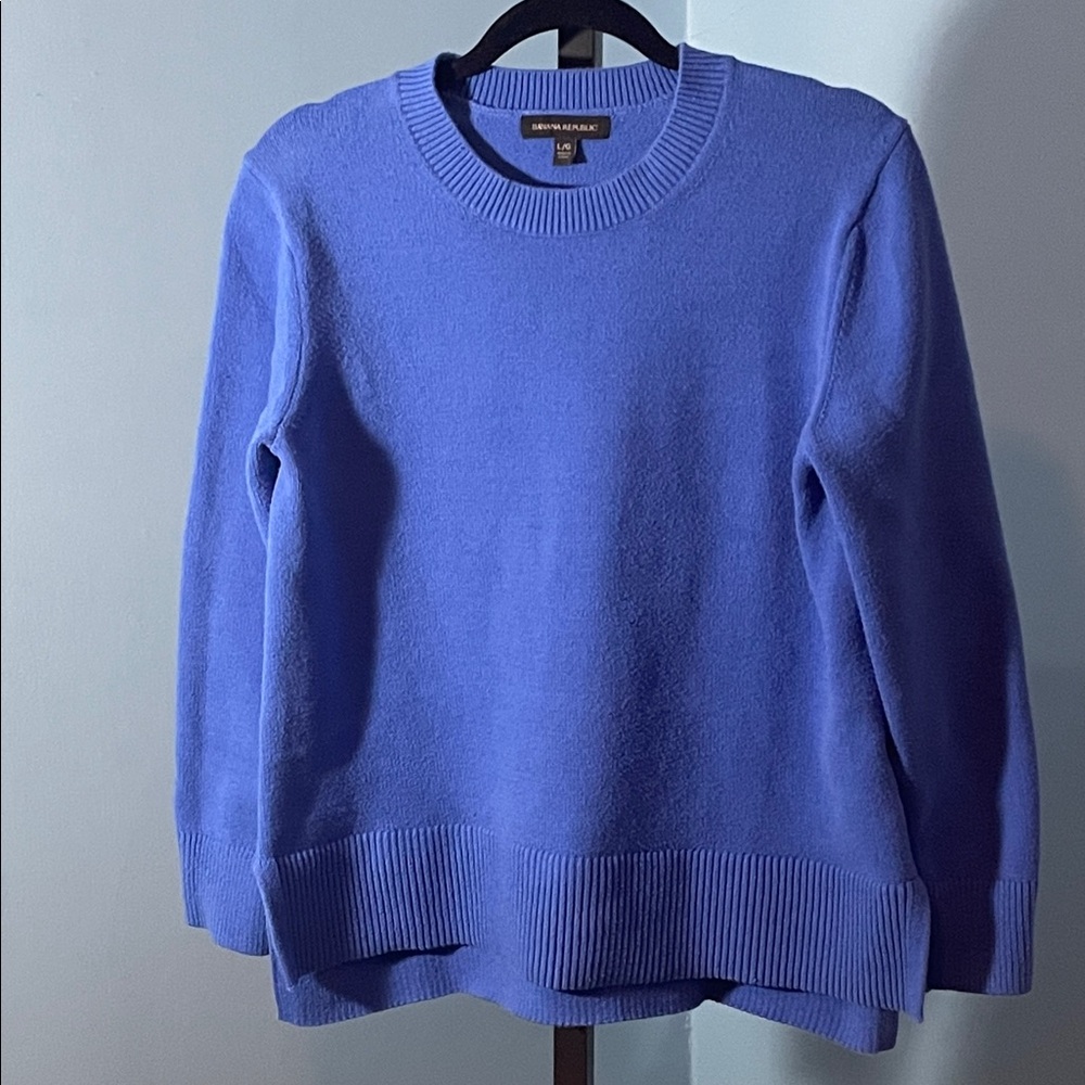 Banana Republic Royal Blue Warm Cotton Blend Sweater